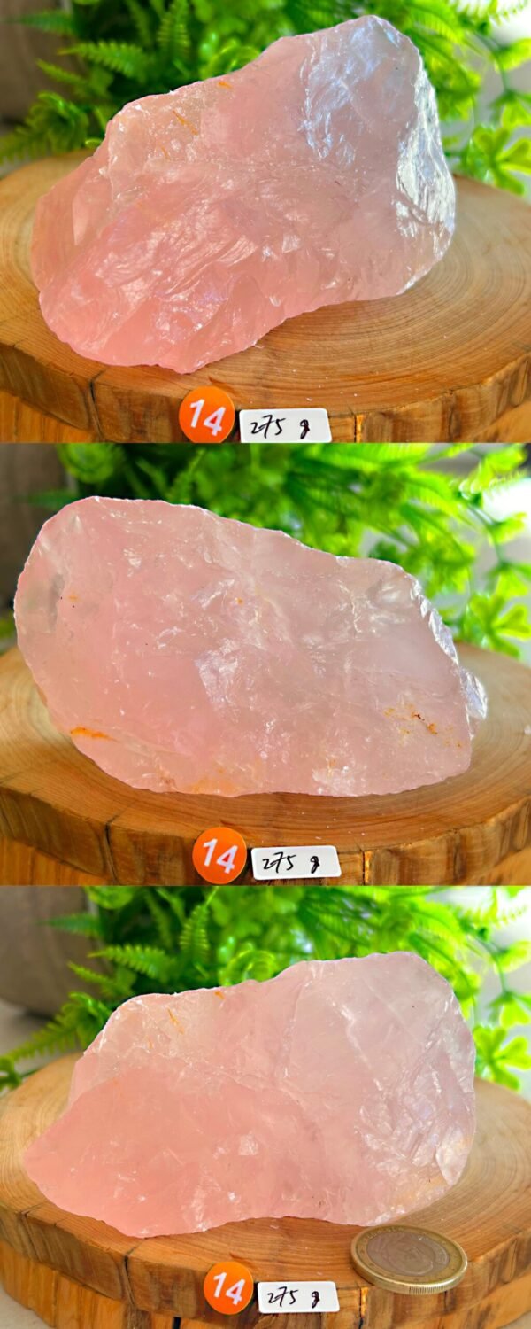 Cuarzo rosa natural en bruto • cuarzo rosa gemmy natural • Mineral crudo • cristal decorativo