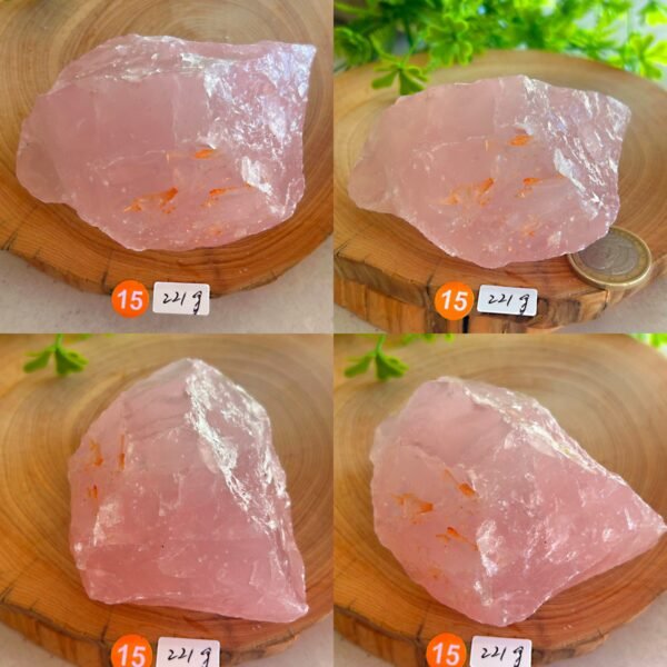 Cuarzo rosa natural en bruto • cuarzo rosa gemmy natural • Mineral crudo • cristal decorativo