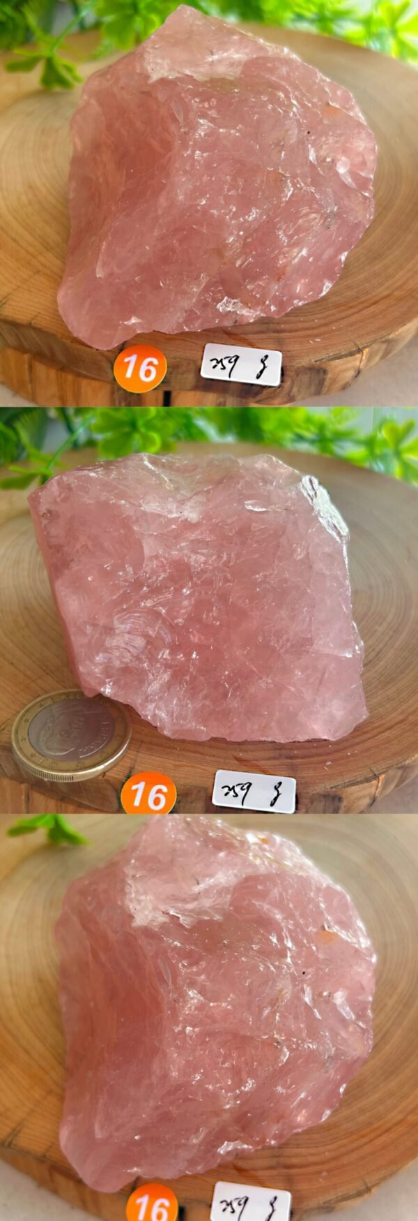 Cuarzo rosa natural en bruto • cuarzo rosa gemmy natural • Mineral crudo • cristal decorativo