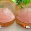 Cuarzo rosa natural en bruto • cuarzo rosa gemmy natural • Mineral crudo • cristal decorativo