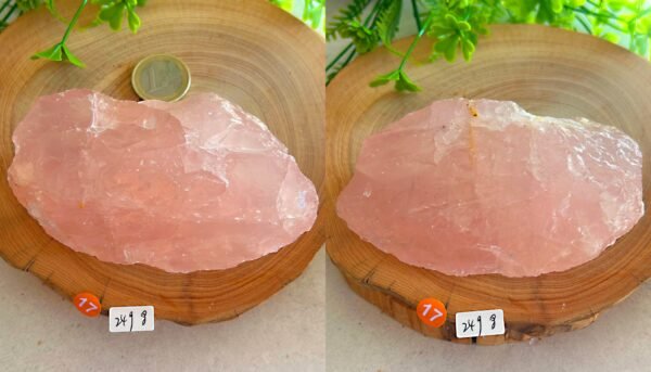 Cuarzo rosa natural en bruto • cuarzo rosa gemmy natural • Mineral crudo • cristal decorativo