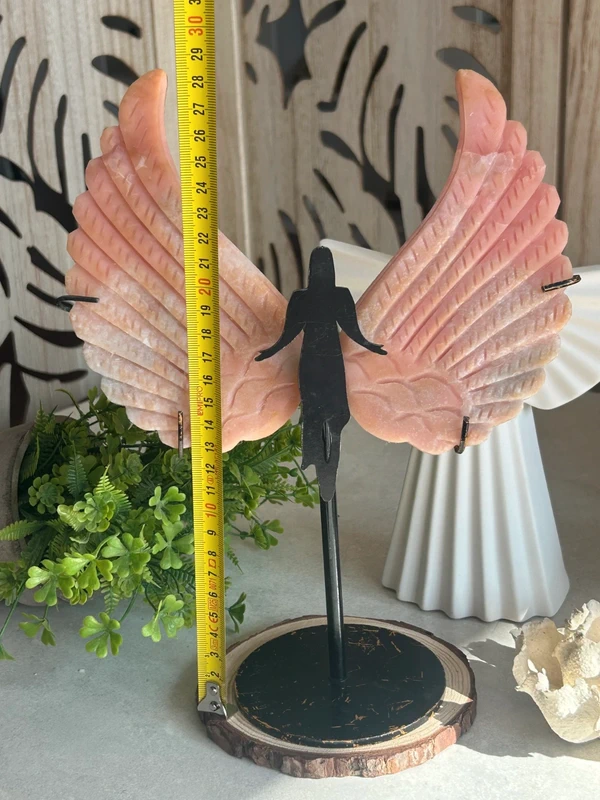 Pareja de grandes mariposas en Ópalo rosa Peruano