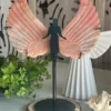 Pareja de grandes mariposas en Ópalo rosa Peruano