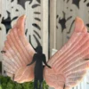 Pareja de grandes mariposas en Ópalo rosa Peruano
