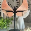 Pareja de grandes mariposas en Ópalo rosa Peruano