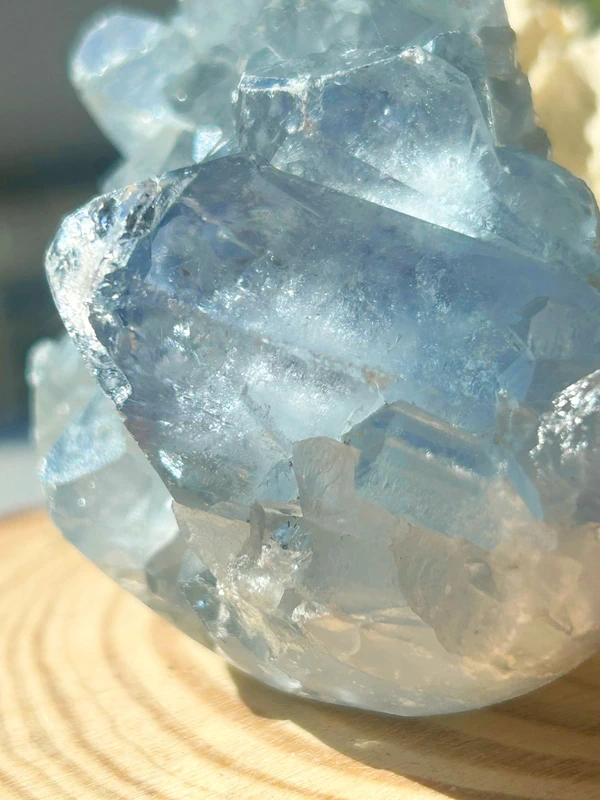 Blue natural celestine druse • Crystal