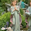 Pareja de ángeles decorativos con alas 31 cm