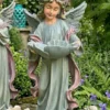 Pareja de ángeles decorativos con alas 31 cm