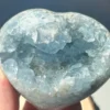Corazón de celestina natural azul