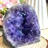 Bright violet amethyst with natural pyrite