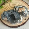 Geoda de ágata bandeada con cristales naturales