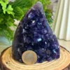 Amatista drusa · forma de llama de vela