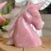 Unicornio de ópalo rosa natural