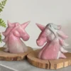 Unicornio de ópalo rosa natural