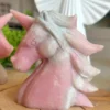 Unicornio de ópalo rosa natural