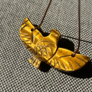 Colgante águila en ojo de tigre