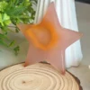 Estrella de ágata rosa con drusa • cristal
