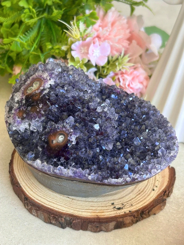 Decorative Double Tier Amethyst Druse