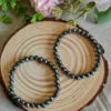 1775922318.webp Faceted hematite bracelet • natural