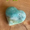 Corazón de cuarzo caribeño azul