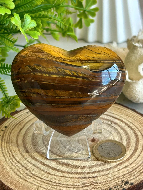 Natural Tiger's Eye Heart