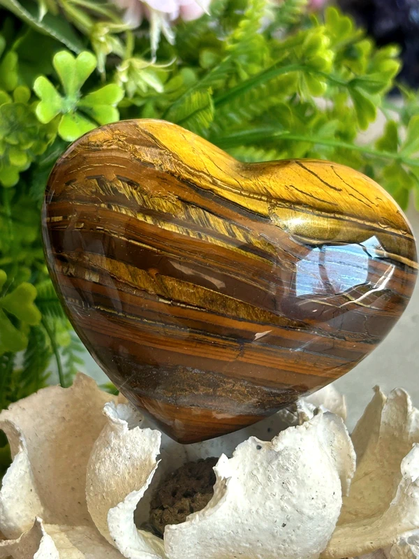 Natural Tiger's Eye Heart