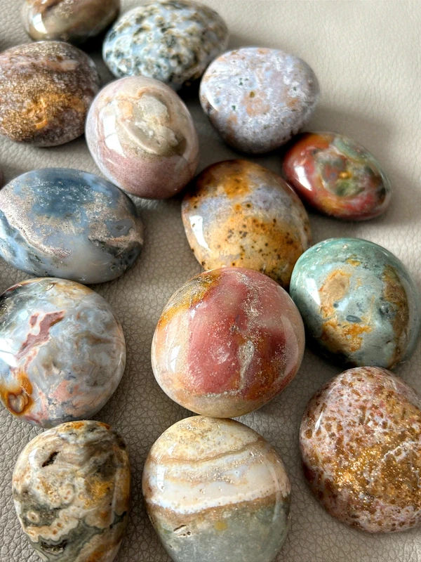 Sea jasper crystal palm stones