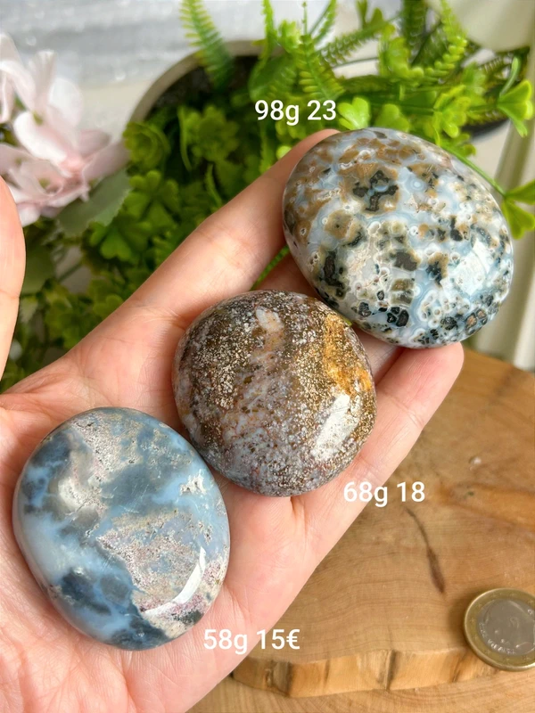 Sea jasper crystal palm stones