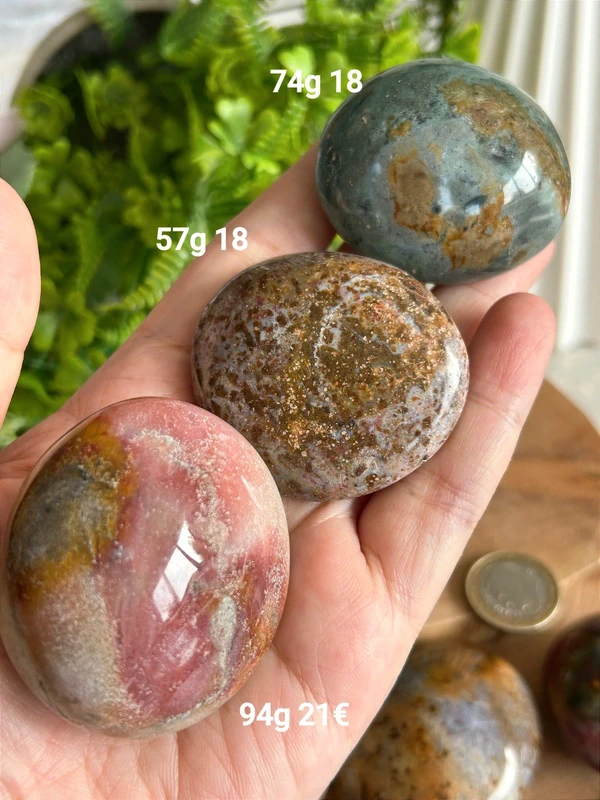 Sea jasper crystal palm stones