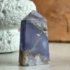 Translucent violet fluorite tower • crystal