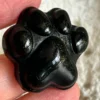 Pet paw print • Gold and silver obsidian
