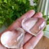 Corazones de cuarzo transparente extra claro