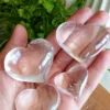 Corazones de cuarzo transparente extra claro