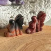 Small winged fairies in natural stone