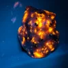 Stone owls with UV flame effect and translucent opaline