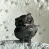 Stone owls with UV flame effect and translucent opaline