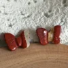 Natural red jasper butterflies