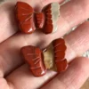 Natural red jasper butterflies