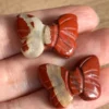 Natural red jasper butterflies