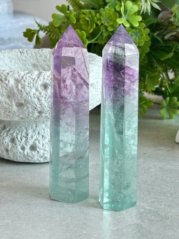 Fluorita bicolor columna