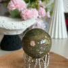 Rainforest jasper sphere 🌿 multicolored eye-like pattern