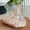 Rose quartz druse • Transparent main crystal