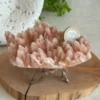Pink calcite druse • Natural crystal