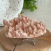 Pink calcite druse • Natural crystal
