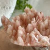 Pink calcite druse • Natural crystal