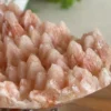 Pink calcite druse • Natural crystal
