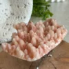 Pink calcite druse • Natural crystal