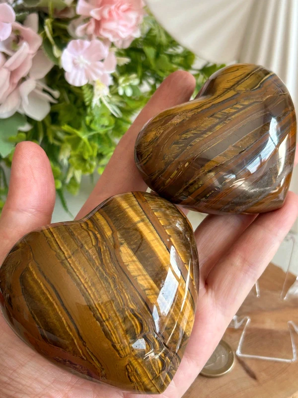 Corazón de ojo de tigre Grande