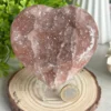 Corazón de cuarzo rosa • brillo tipo gema