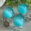 Esfera ojo de gato azul hielo